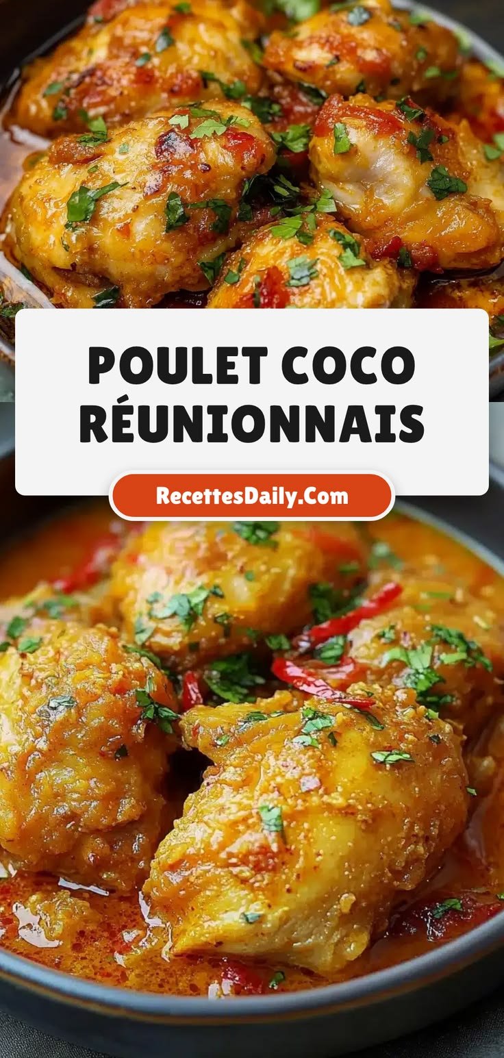 Poulet Mijoté au Lait Coco | Idéal Pour un Dîner en Famille