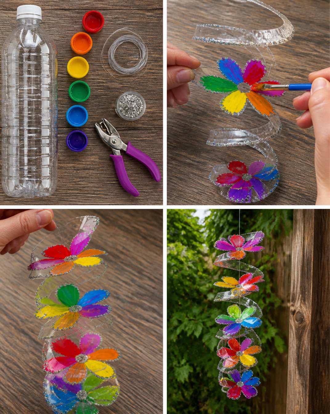 Rainbow Flower Wind Spiral