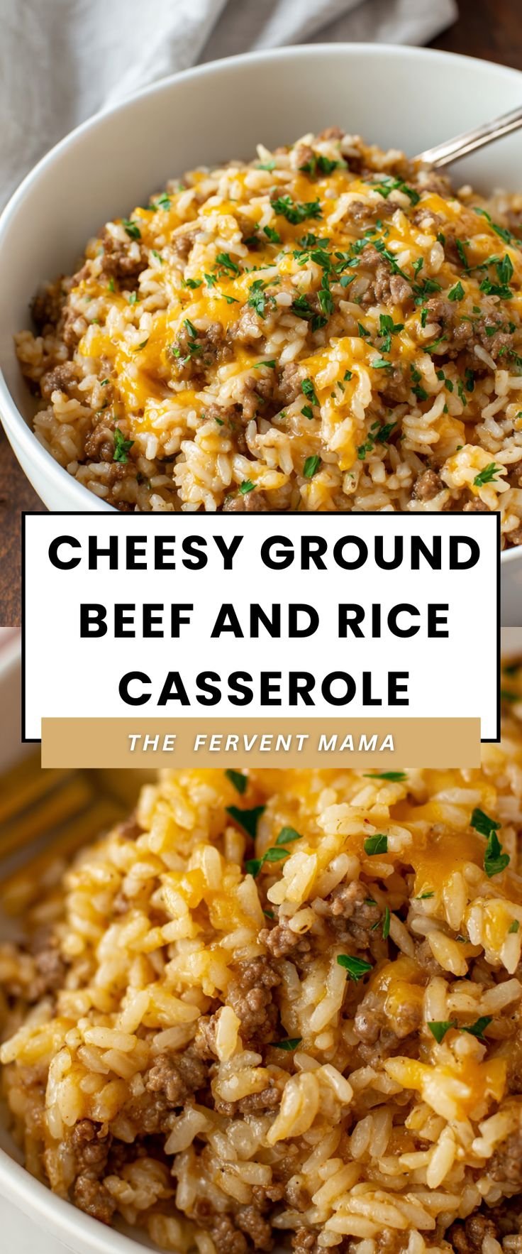 Cheesy Ground Beef and Rice Casserole