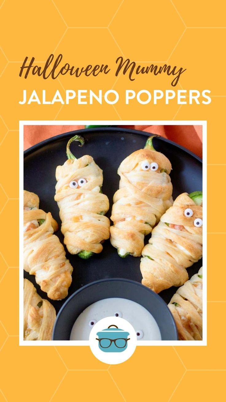 Halloween Mummy Jalapeno Poppers