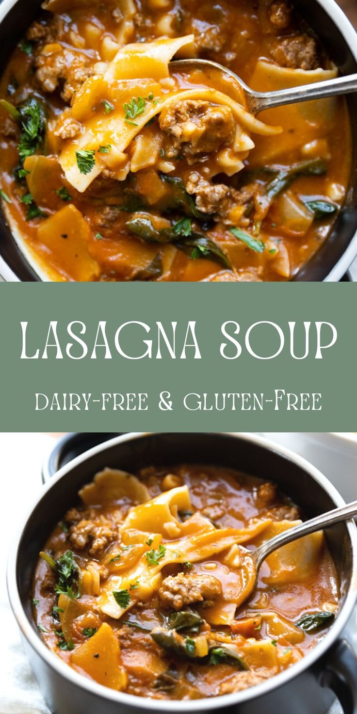 Dairy-Free Lasagna Soup