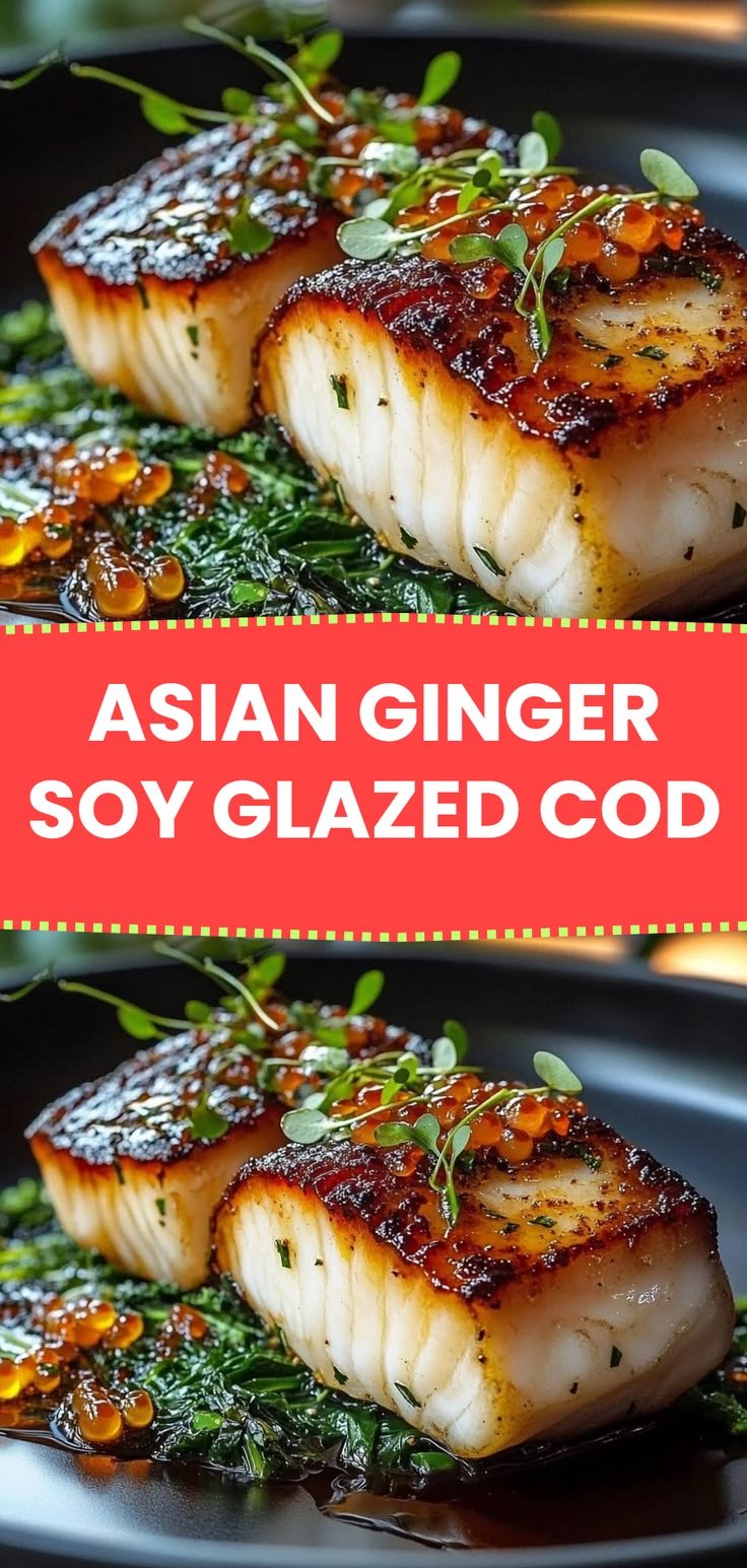 Asian Ginger Soy Glazed Cod