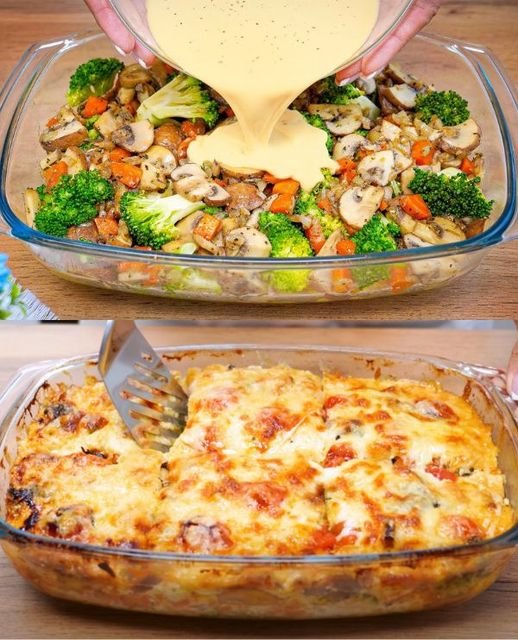 Brokkoli Kartoffel Pilz Auflauf