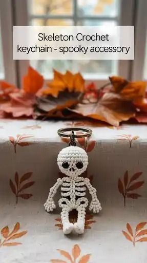 Crochet Skeleton Keychains: Free Halloween Patterns 6 Crochet Skeleton Keychains: Free Halloween Patterns