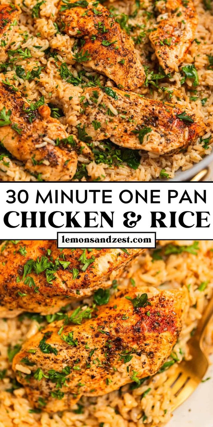 30 Minute One-Pan Chicken and Rice Dinner