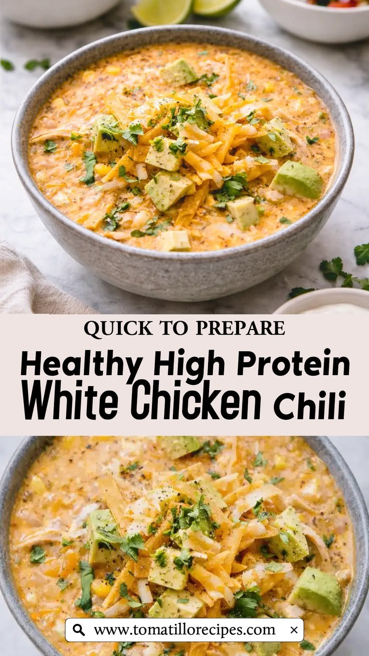 Healthy High Protein White Chicken Chili
