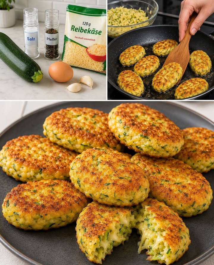 Zucchini-Bratlinge mit Knoblauch – Einfach & Lecker