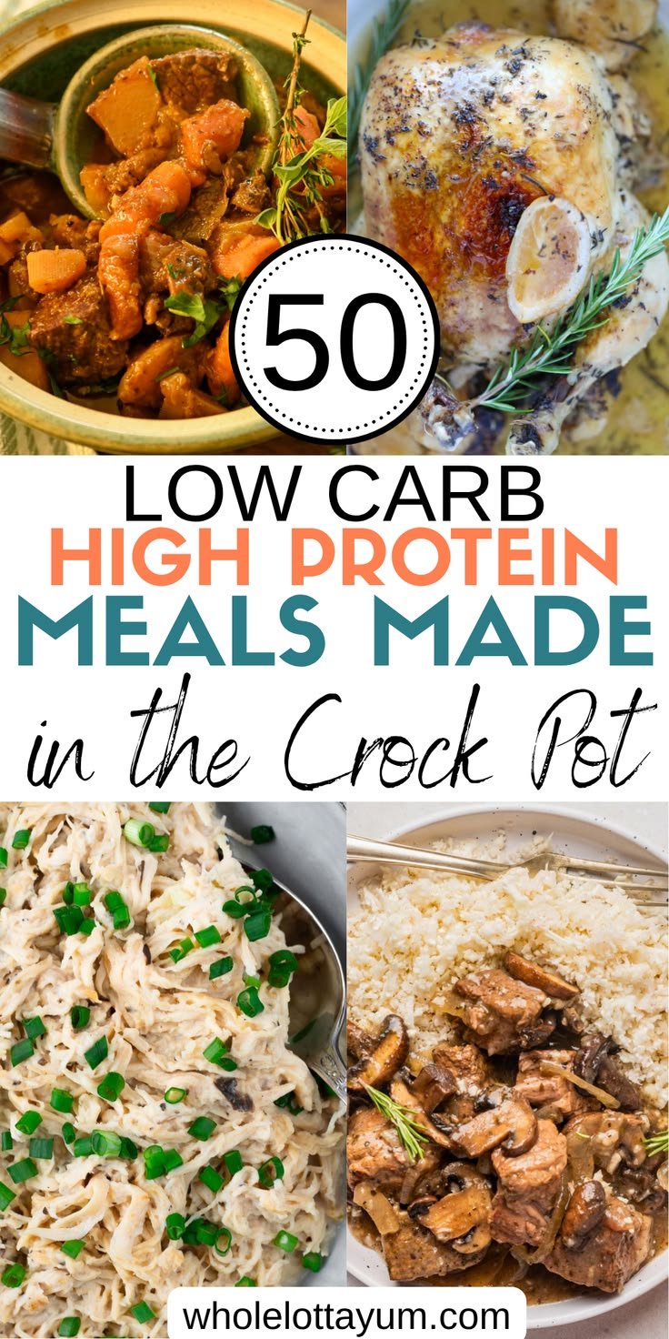 50 Low Carb High Protein Meals Made in the Crock Pot