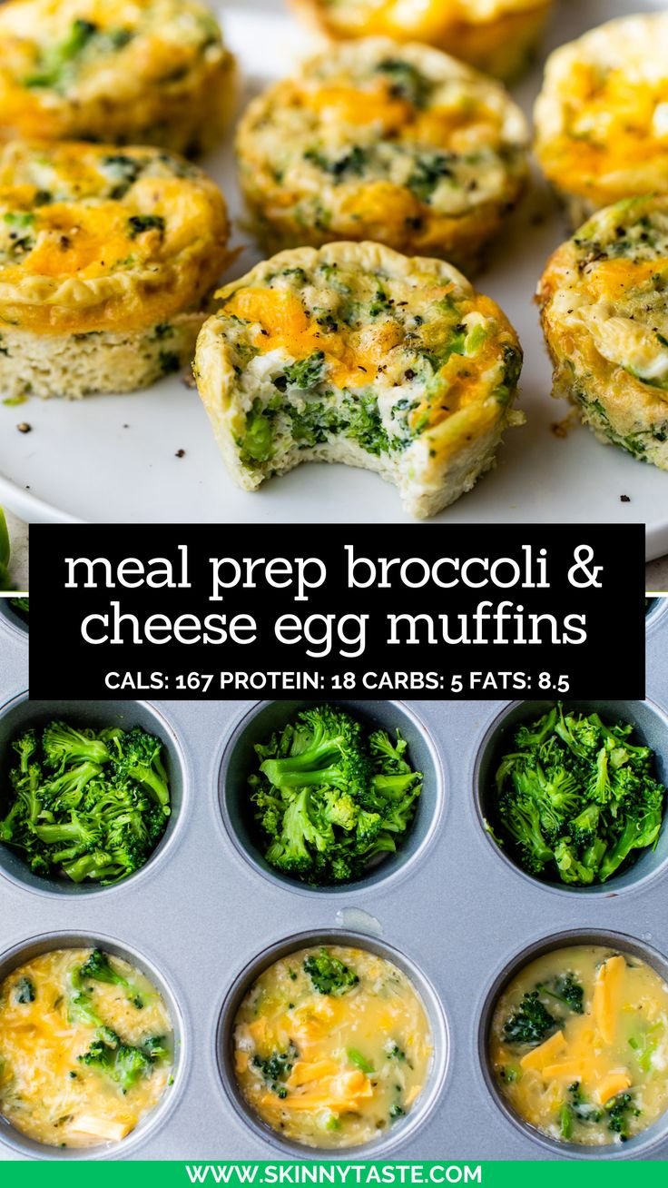 Meal Prep Broccoli and Cheese Egg Muffins