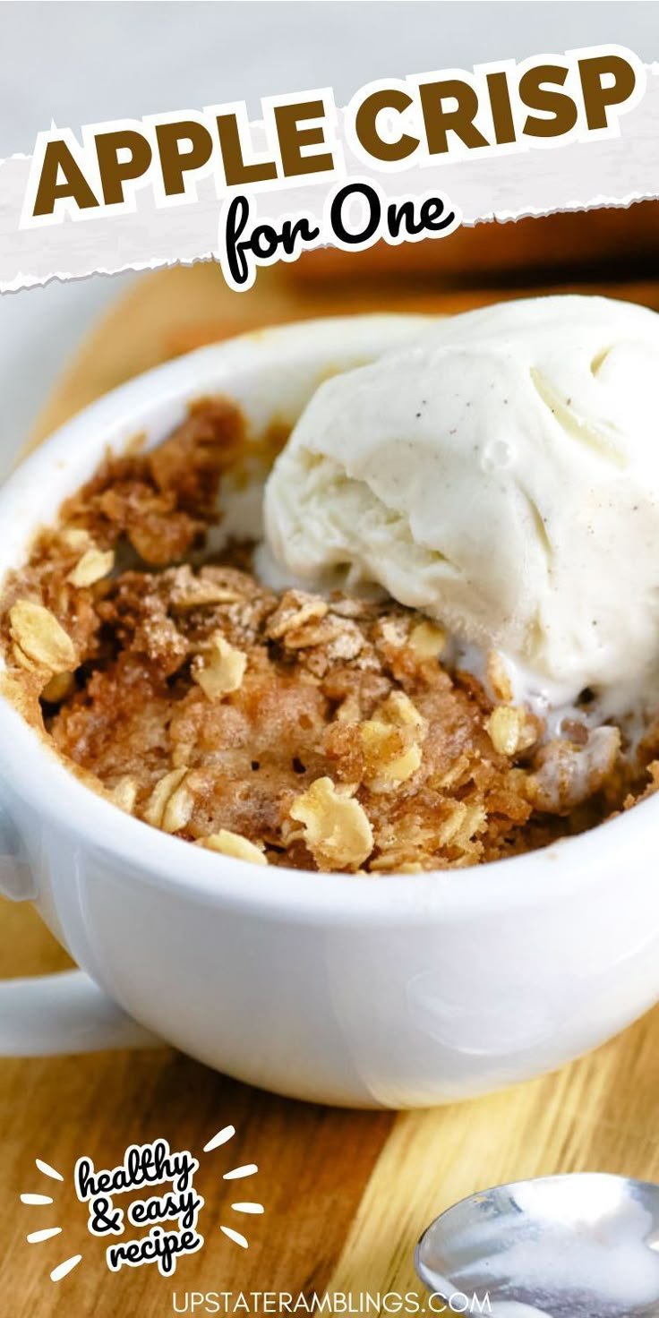 Healthy Microwave Apple Crisp for One: Quick & Delicious!