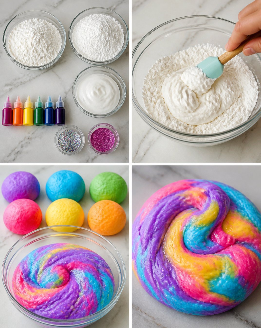 Cosmic Rainbow Cloud Dough: Galaxy-Themed DIY Play Dough