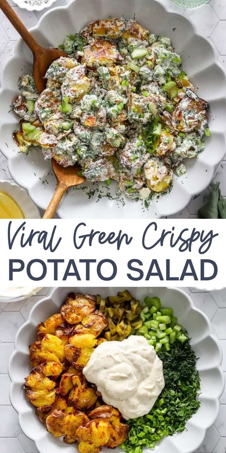 Crispy Smashed Potato Salad