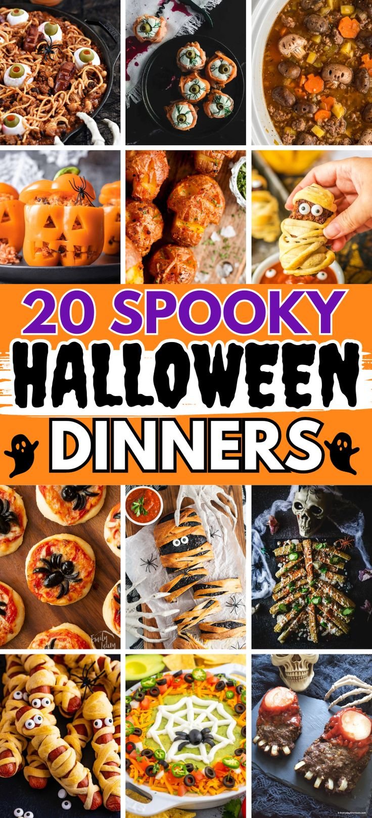 20 Scary Good Halloween Dinner Recipes (Halloween Party Foods!)