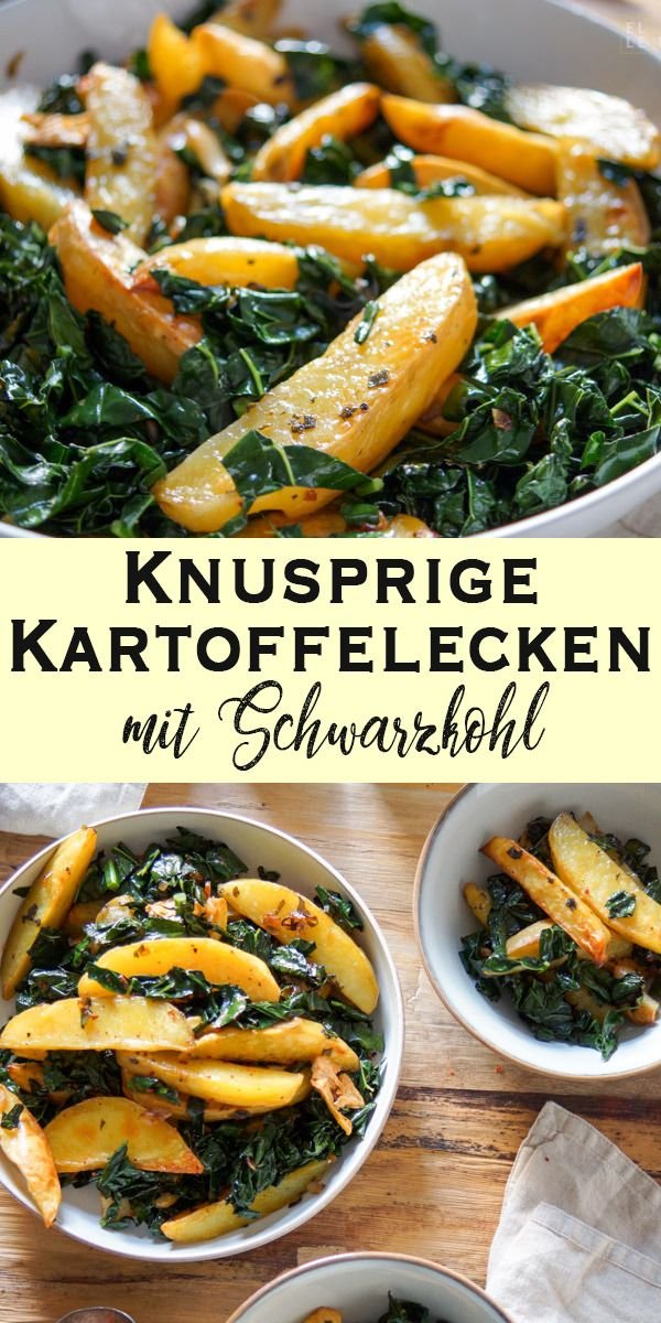 Knusprige Kartoffelecken mit Schwarzkohl Rezept | Elle Republic