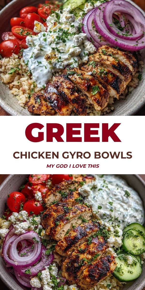 Greek Chicken Gyro Bowls