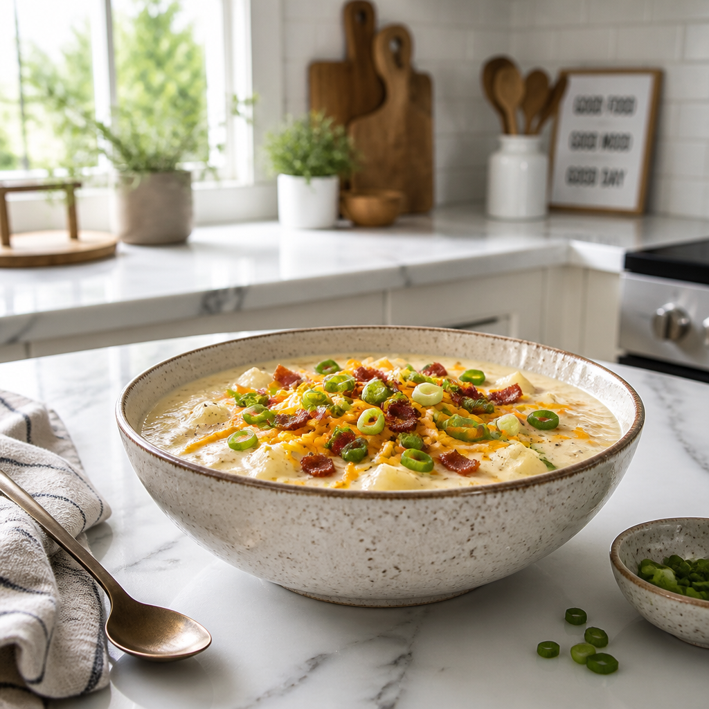 One bowl of this loaded potato soup and you&rsquo;ll see why readers call it &ldquo;the best soup ever.&rdquo; 🤩  To get the recipe, comm&hellip; [Video] | Loaded potato soup with bacon, Best potato soup with cream cheese, Loaded potato soup for 25