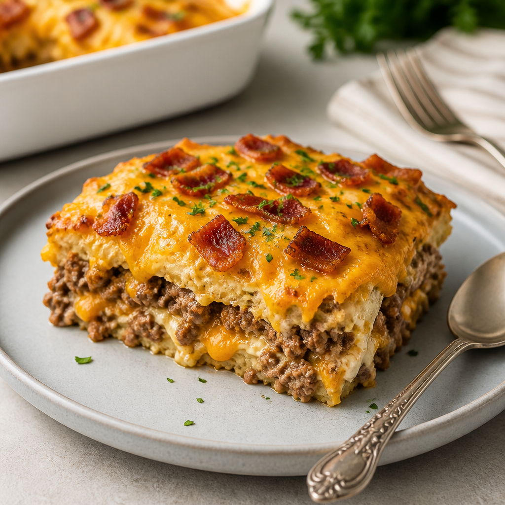 Savor the Flavor: Easy Low-Carb Bacon Cheeseburger Casserole 2 Savor the Flavor: Easy Low-Carb Bacon Cheeseburger Casserole