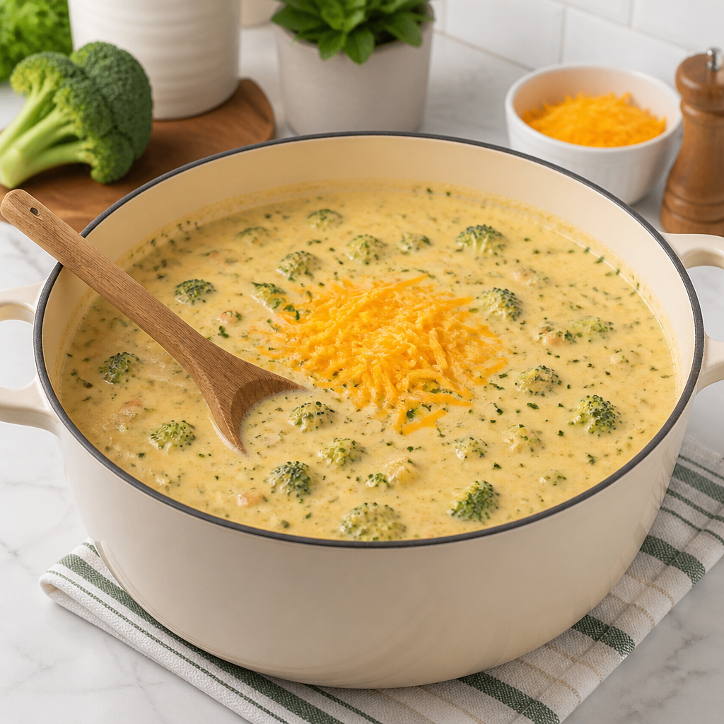 Creamy Broccoli Cheese Soup Recipe | Quick and easy broccoli cheese soup, How to make broccoli cheese soup, Broccoli cheese soup with velveeta easy recipes