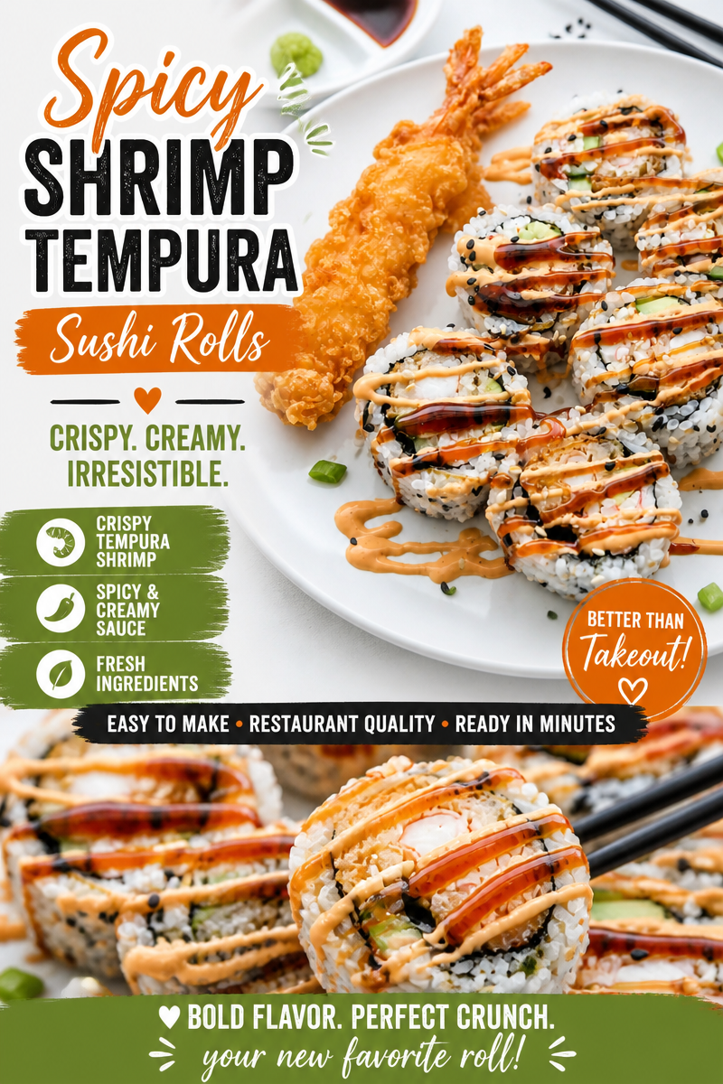 Dynamite Sushi Roll with Shrimp Tempura, Crab and Spicy Mayo dynamite sushi roll with shrimp tempura
