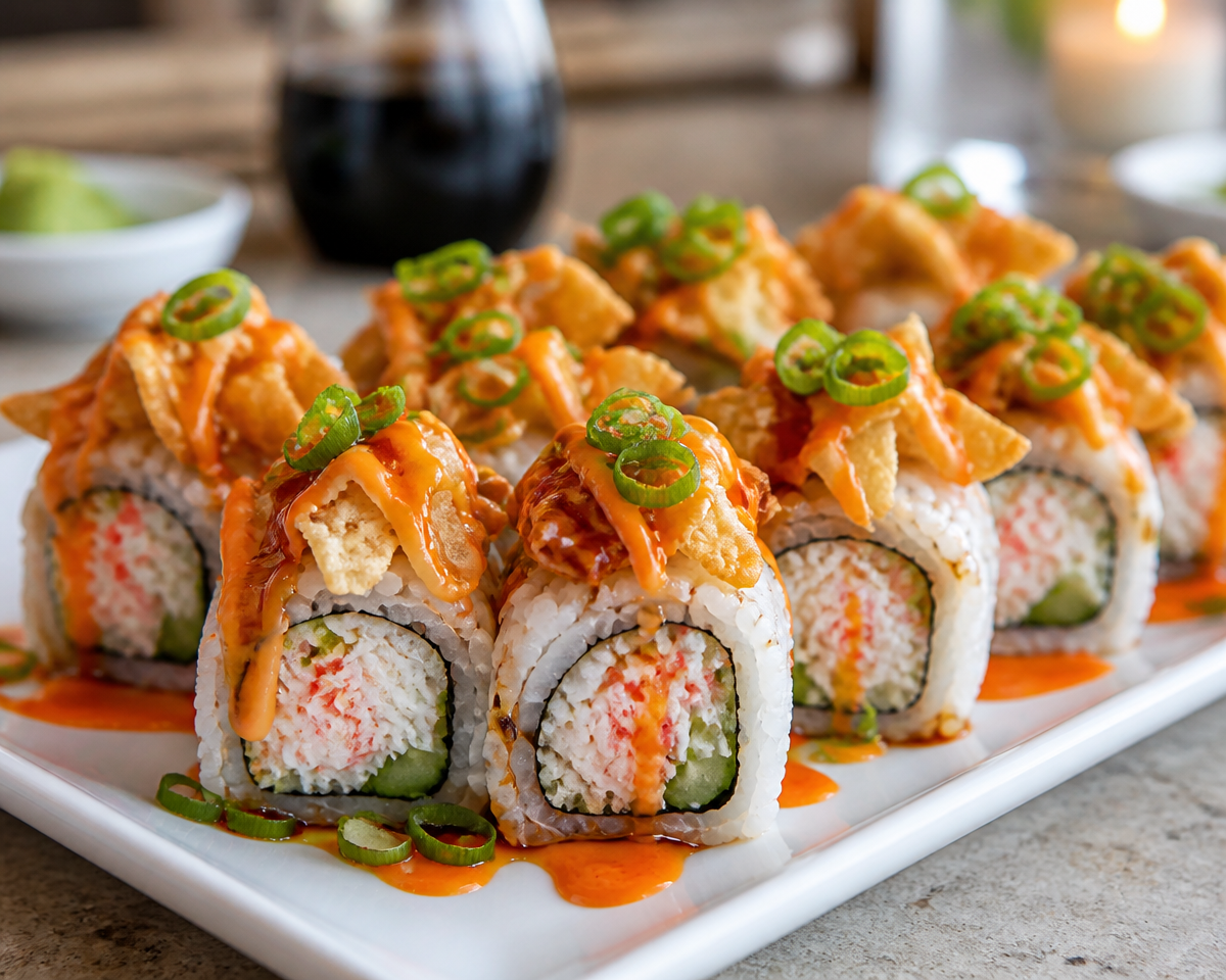 crab rangoon sushi roll