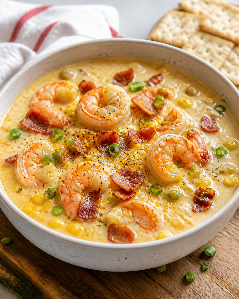 One Pan Shrimp and Corn Chowder