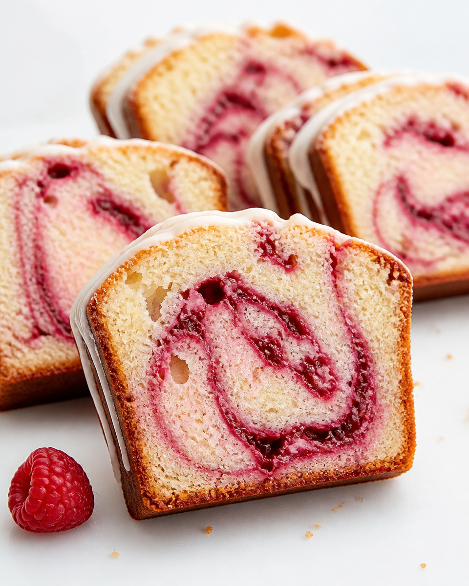 Raspberry Swirl Pound Cake