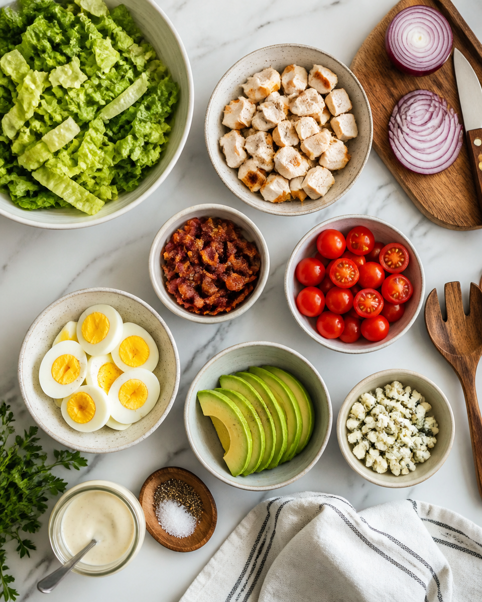 Cobb Salad with Blue Cheese Dressing