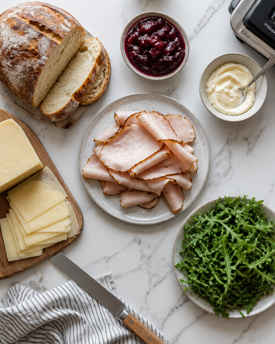 Smoked Turkey and Cranberry Panini