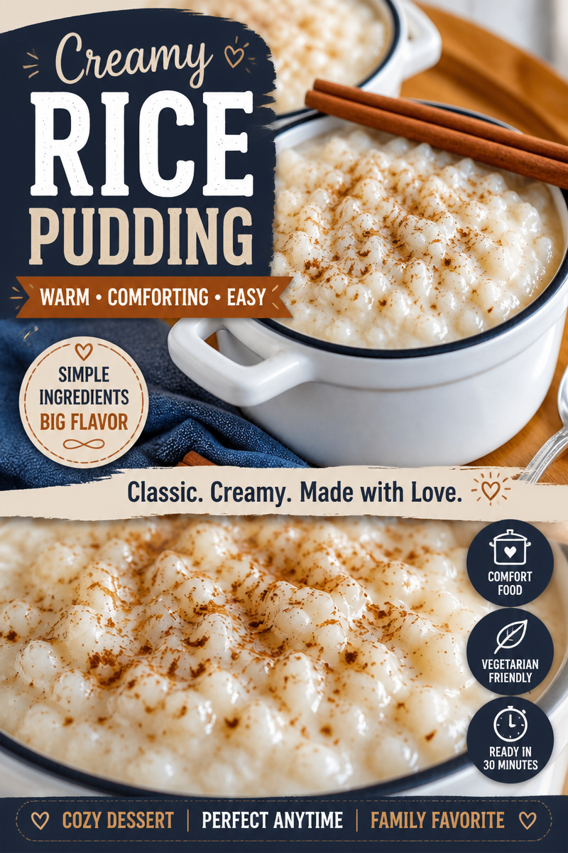 Easy Rice Pudding — Vanilla Cinnamon Stovetop