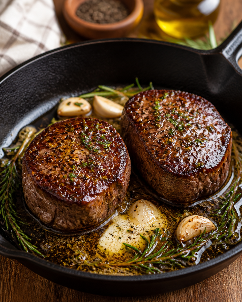 Easy Filet Mignon — Pan Seared Restaurant Style