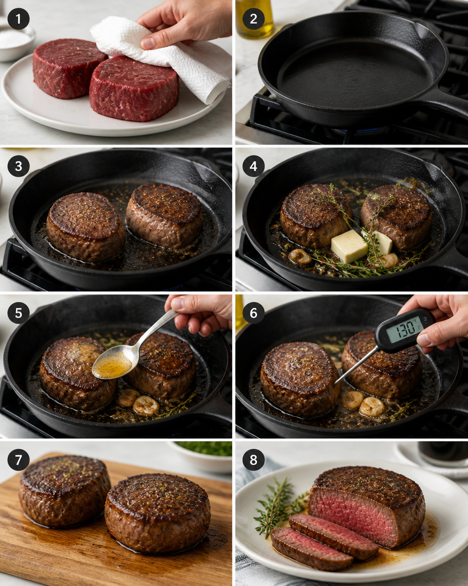 Easy Filet Mignon — Pan Seared Restaurant Style