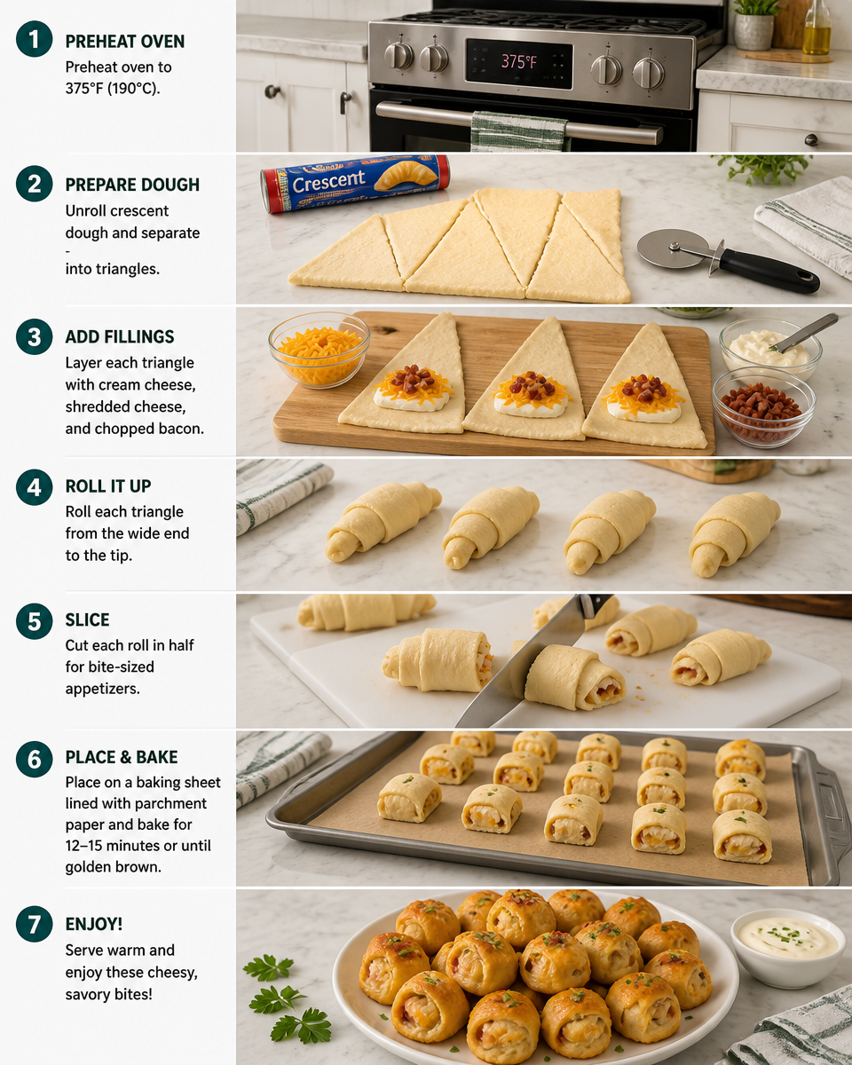 Easy Crescent Roll Appetizers — Pinwheel Party