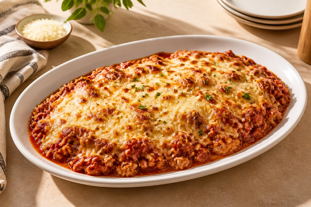 Ground Chicken Parmesan