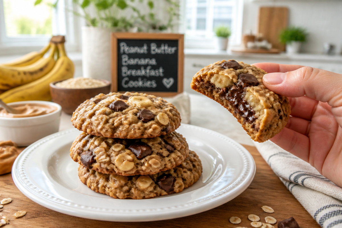 Peanut Butter Banana Breakfast Cookies