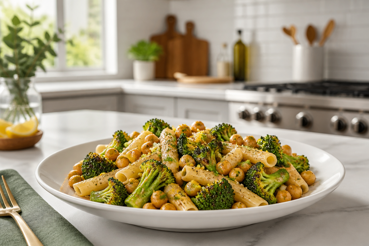 Deliciously Simple Broccoli Chickpea Pasta for Busy Nights