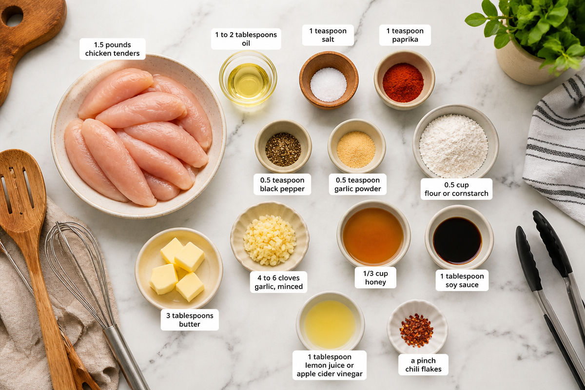 Irresistible Air Fryer Honey Butter Garlic Chicken Tenders in 30 Minutes!