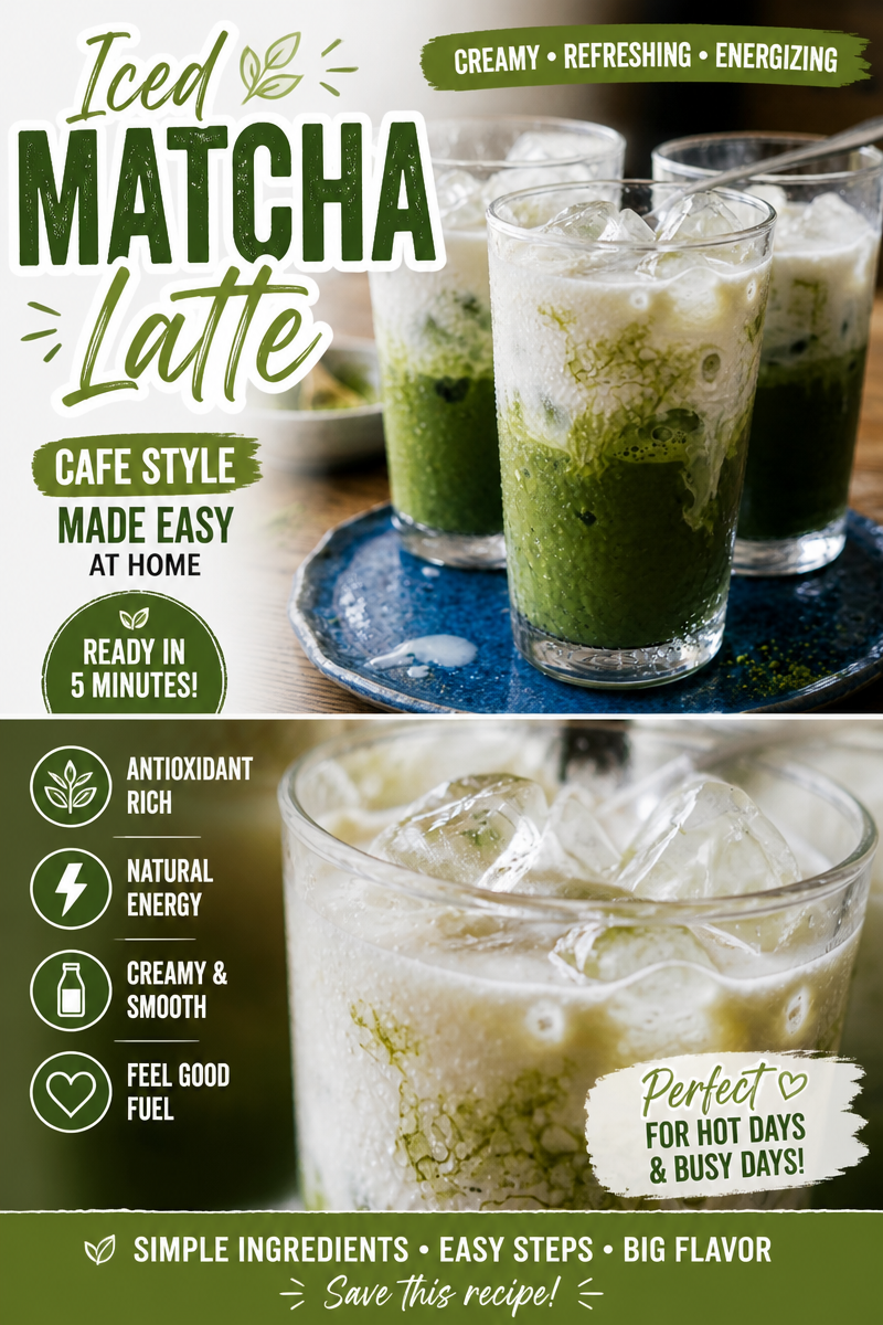 Coconut Matcha Latte (Iced)