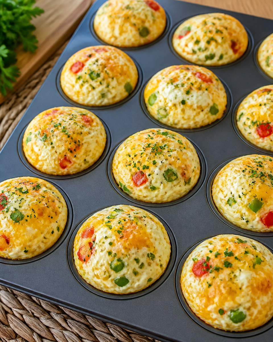 Cheesy Egg White Muffins