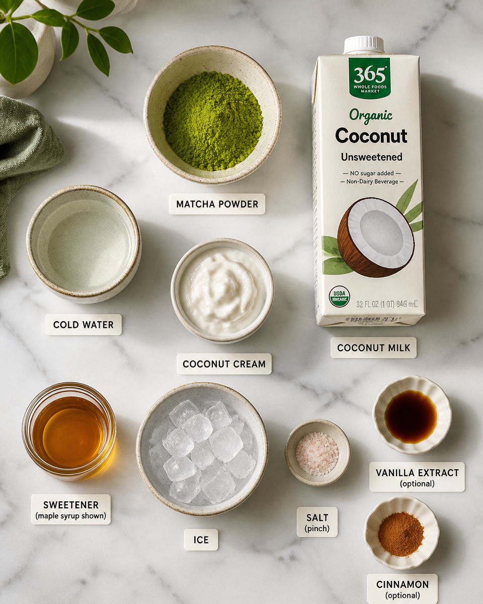 Coconut Matcha Latte (Iced)