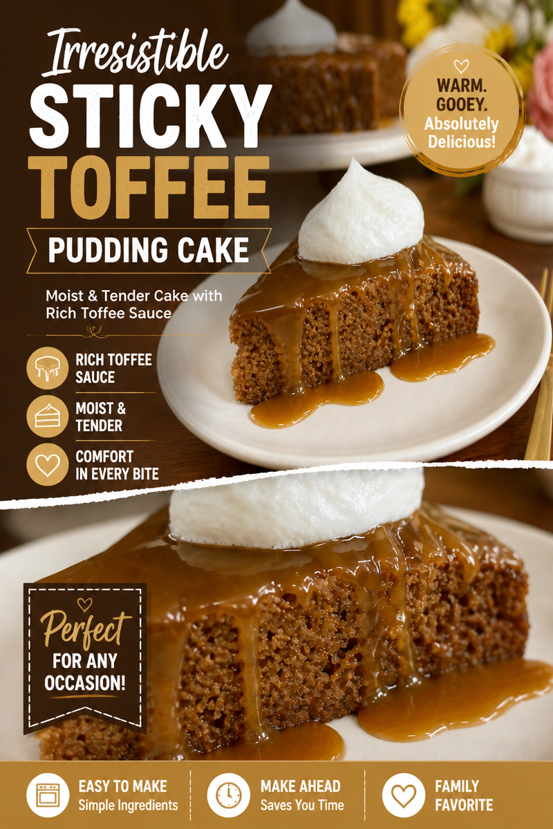 Easy Sticky Toffee Pudding Cake — British