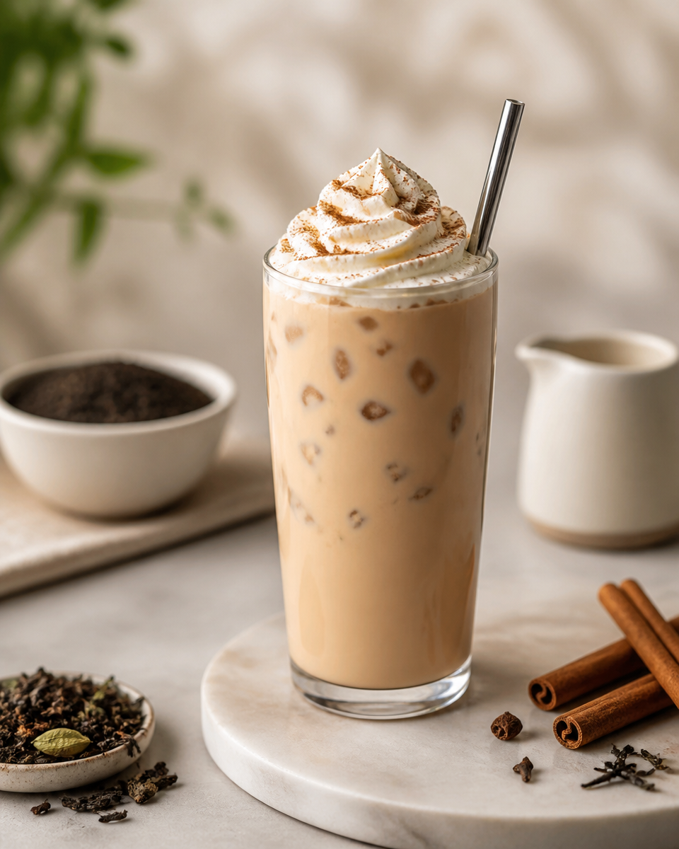 Easy Chai Latte Iced — Spiced Homemade