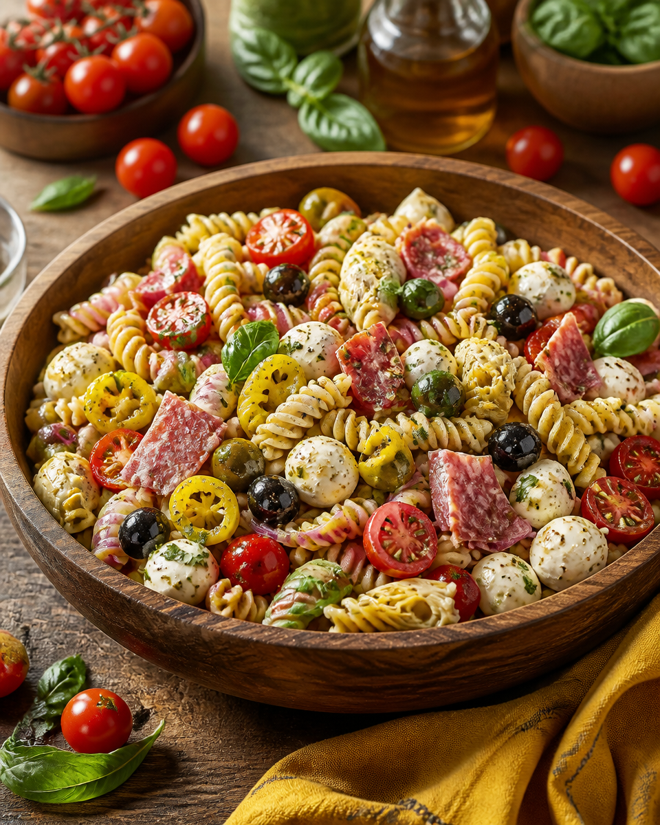 Easy Antipasto Pasta Salad — Italian Deli Style