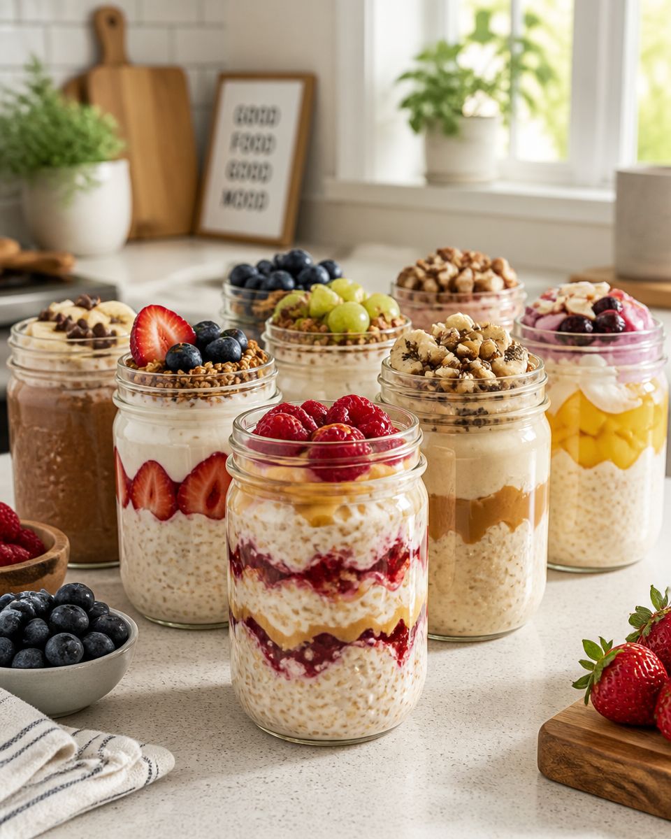 Easy Overnight Oats 5 Flavors — Meal Prep