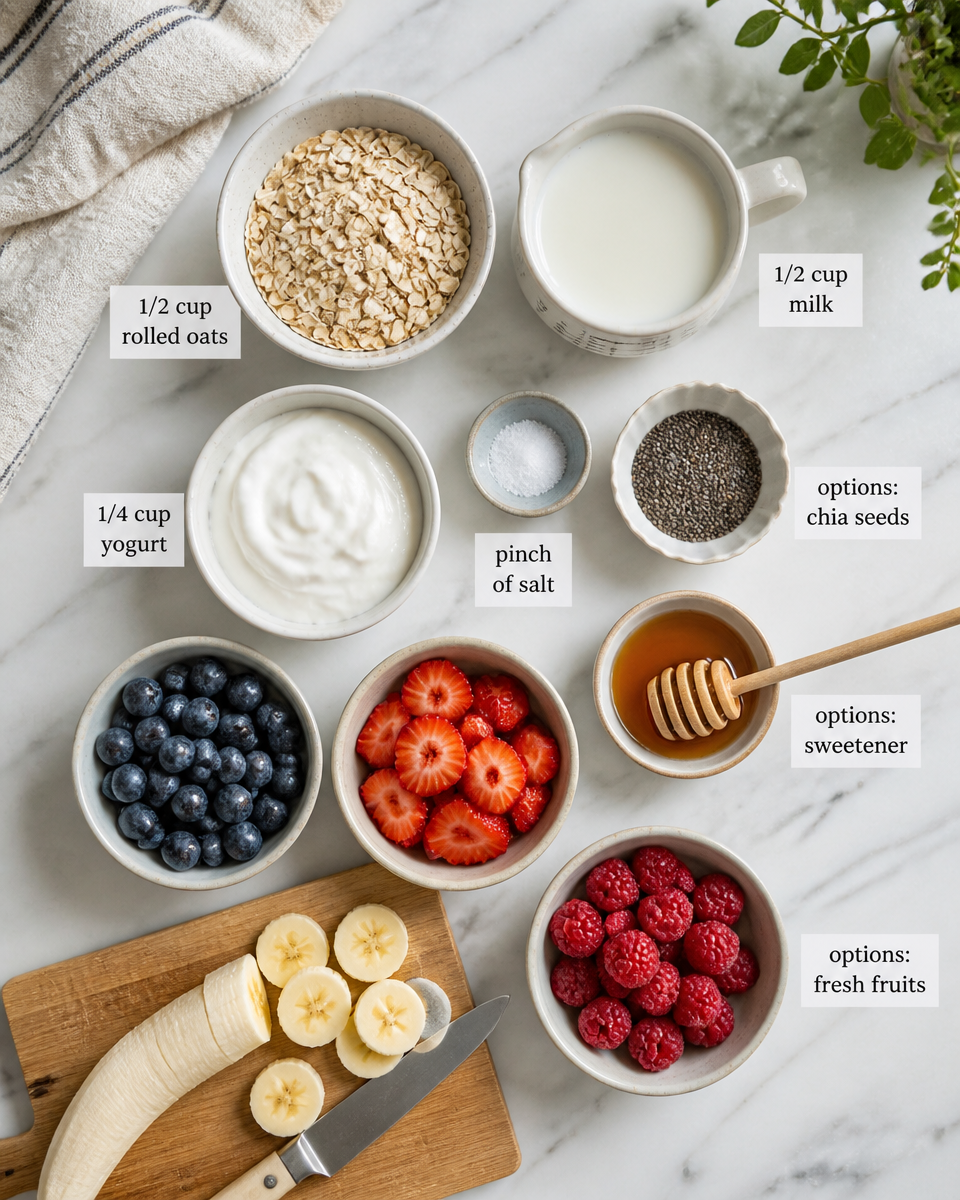 Easy Overnight Oats 5 Flavors — Meal Prep
