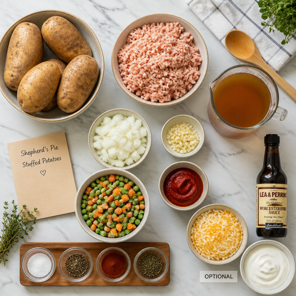 Delicious Macro-Friendly Shepherd's Pie Stuffed Potatoes