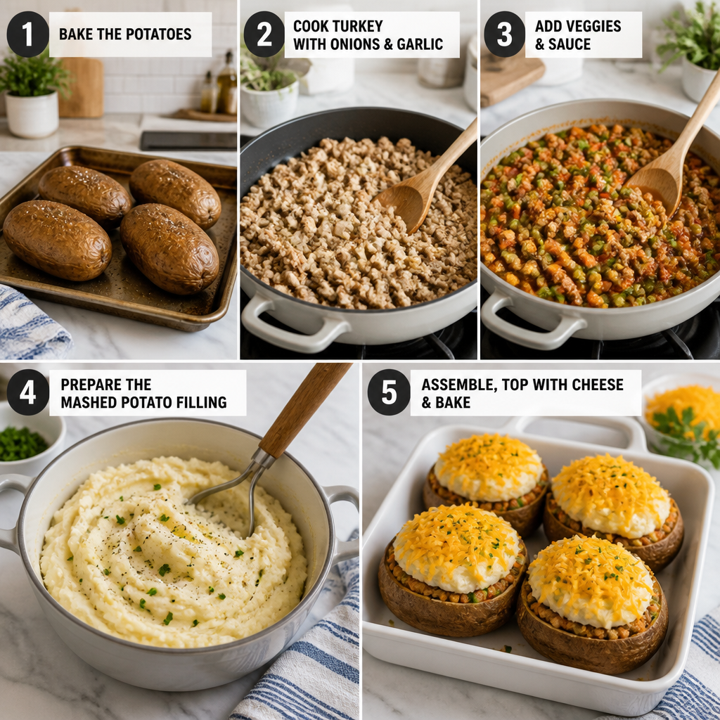 Delicious Macro-Friendly Shepherd's Pie Stuffed Potatoes