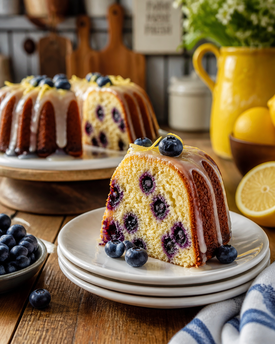 Lemon Blueberry Bundt Cake