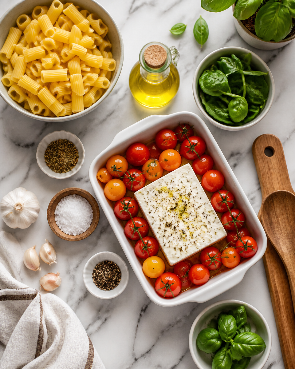 Baked Feta Pasta variations
