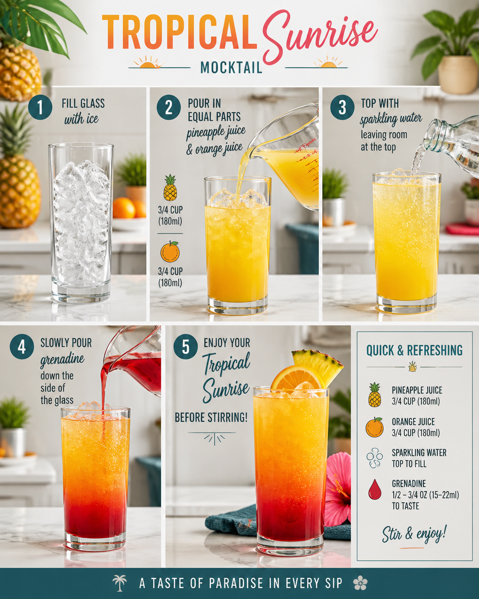 Tropical Sunrise Mocktail
