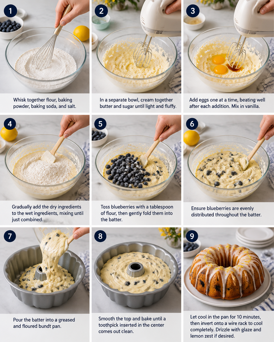 Lemon Blueberry Bundt Cake